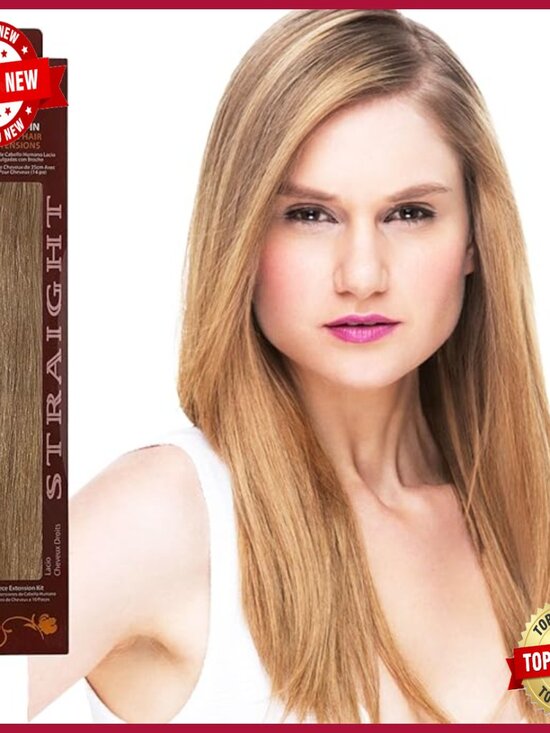 14 Inch Remy Human Hair Clip-In Extensions, Straight Curly Styles